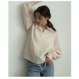 ボウタイリボン付き2wayフロッキーストライプブラウス レディース ファッション | Sawa a la mode | 詳細画像19 