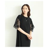 美しい袖レースのブラックワンピース レディース ファッション | Sawa a la mode | 詳細画像3