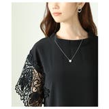 美しい袖レースのブラックワンピース レディース ファッション | Sawa a la mode | 詳細画像4