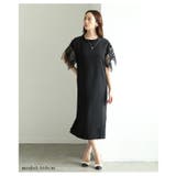 美しい袖レースのブラックワンピース レディース ファッション | Sawa a la mode | 詳細画像6