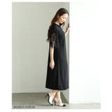 美しい袖レースのブラックワンピース レディース ファッション | Sawa a la mode | 詳細画像10