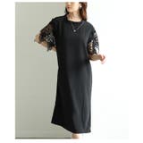 美しい袖レースのブラックワンピース レディース ファッション | Sawa a la mode | 詳細画像19
