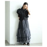 重なるチュールフリルに惹かれるティアードロングスカート レディース ファッション | Sawa a la mode | 詳細画像3