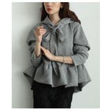 可愛さに溺れるリボンタイ付きペプラムフーディートップス レディース ファッション | Sawa a la mode | 詳細画像8 