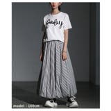 ふっくらシルエットでサマになるストライプ柄バブルヘムスカート レディース ファッ… | Sawa a la mode | 詳細画像7 