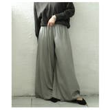 品格漂う大人ハンサムスタイルに仕上がるワイドサテンパンツ レディース ファッショ… | Sawa a la mode | 詳細画像18 