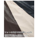 切替バイカラーのモードなアシンメトリーレザースカート レディース ファッション | Sawa a la mode | 詳細画像11 