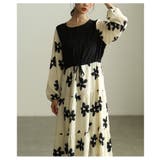 私だけの花模様を描いた切替ティアードロングワンピース レディース ファッション | Sawa a la mode | 詳細画像4 