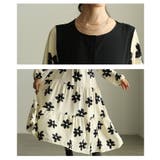 私だけの花模様を描いた切替ティアードロングワンピース レディース ファッション | Sawa a la mode | 詳細画像5 