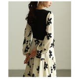 私だけの花模様を描いた切替ティアードロングワンピース レディース ファッション | Sawa a la mode | 詳細画像13 