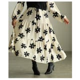 私だけの花模様を描いた切替ティアードロングワンピース レディース ファッション | Sawa a la mode | 詳細画像15 