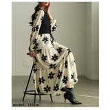 私だけの花模様を描いた切替ティアードロングワンピース レディース ファッション | Sawa a la mode | 詳細画像16 