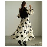 私だけの花模様を描いた切替ティアードロングワンピース レディース ファッション | Sawa a la mode | 詳細画像18 
