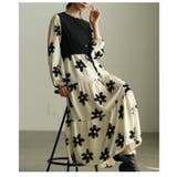 私だけの花模様を描いた切替ティアードロングワンピース レディース ファッション | Sawa a la mode | 詳細画像22 