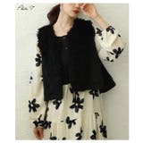 シーズンムードを盛り上げる異素材切替ファーベスト レディース ファッション | Sawa a la mode | 詳細画像1 