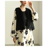 シーズンムードを盛り上げる異素材切替ファーベスト レディース ファッション | Sawa a la mode | 詳細画像8 