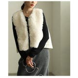 シーズンムードを盛り上げる異素材切替ファーベスト レディース ファッション | Sawa a la mode | 詳細画像20 