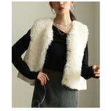 シーズンムードを盛り上げる異素材切替ファーベスト レディース ファッション | Sawa a la mode | 詳細画像21 