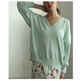 後ろ姿も抜かりの無いVネックハイゲージニット レディース ファッション | Sawa a la mode | 詳細画像16 