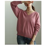 後ろ姿も抜かりの無いVネックハイゲージニット レディース ファッション | Sawa a la mode | 詳細画像24 