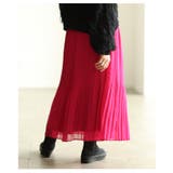 シフォンなのに暖かい裏フリースプリーツスカート レディース ファッション | Sawa a la mode | 詳細画像8 