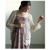 スカラップ裾の透かし編みカーディガン レディース ファッション | Sawa a la mode | 詳細画像15 