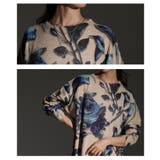 ストーン煌めく青い薔薇の起毛ニットトップス レディース ファッション | Sawa a la mode | 詳細画像5 