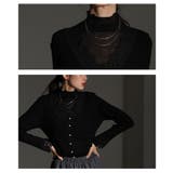 繊細なレースをあしらったVネックリブニットトップス レディース ファッション | Sawa a la mode | 詳細画像5 