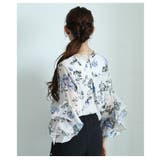 風になびくフリル袖の花柄ブラウス トップス レディース | Sawa a la mode | 詳細画像8 