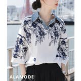 デニム襟でこなれるボタニカル刺繍スキッパーブラウス レディース トップス | Sawa a la mode | 詳細画像1