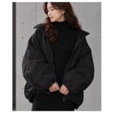 ブラック | 羽織るだけでこなれるビッグシルエット中綿アウター レディース ファッション | Sawa a la mode