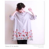 花柄チュニックシャツワンピース。トップス チュニック ワンピース | Sawa a la mode | 詳細画像3