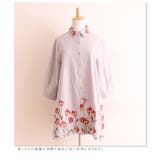 花柄チュニックシャツワンピース。トップス チュニック ワンピース | Sawa a la mode | 詳細画像11