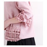 ボリュームのレースデザインシャツトップス。トップス シャツ カットソー | Sawa a la mode | 詳細画像2