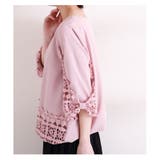 ボリュームのレースデザインシャツトップス。トップス シャツ カットソー | Sawa a la mode | 詳細画像7