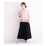 ボリュームのレースデザインシャツトップス。トップス シャツ カットソー | Sawa a la mode | 詳細画像8