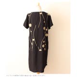 水玉とライン模様の半袖コクーンワンピース。ワンピース チュニック 刺繍柄 | Sawa a la mode | 詳細画像13