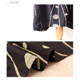 水玉とライン模様の半袖コクーンワンピース。ワンピース チュニック 刺繍柄 | Sawa a la mode | 詳細画像15