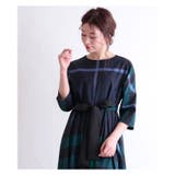 ウエストリボンのチェックワンピース レディース ファッション | Sawa a la mode | 詳細画像13