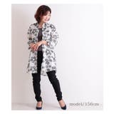 花模様刺繍のチュニックコットンシャツトップス レディース ファッション | Sawa a la mode | 詳細画像1 