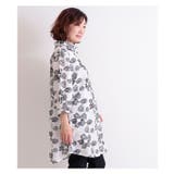 花模様刺繍のチュニックコットンシャツトップス レディース ファッション | Sawa a la mode | 詳細画像4 