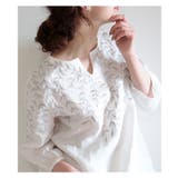ボタニカルリーフ刺繍のリネントップス レディース ファッション | Sawa a la mode | 詳細画像8