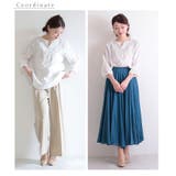 ボタニカルリーフ刺繍のリネントップス レディース ファッション | Sawa a la mode | 詳細画像9