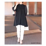 モード感溢れるブラックのパフスリーブチュニック レディース ファッション | Sawa a la mode | 詳細画像15 