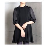 モード感溢れるブラックのパフスリーブチュニック レディース ファッション | Sawa a la mode | 詳細画像20 
