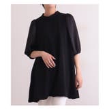モード感溢れるブラックのパフスリーブチュニック レディース ファッション | Sawa a la mode | 詳細画像28 