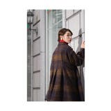 ふんわり袖のミックスツイードチェックロングコート レディースファッション アウター | Sawa a la mode | 詳細画像8 