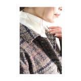 ふんわり袖のミックスツイードチェックロングコート レディースファッション アウター | Sawa a la mode | 詳細画像14 