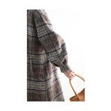 ふんわり袖のミックスツイードチェックロングコート レディースファッション アウター | Sawa a la mode | 詳細画像15 