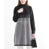 大人シックなモノトーンの胸元レースチュニック レディース ファッション | Sawa a la mode | 詳細画像1